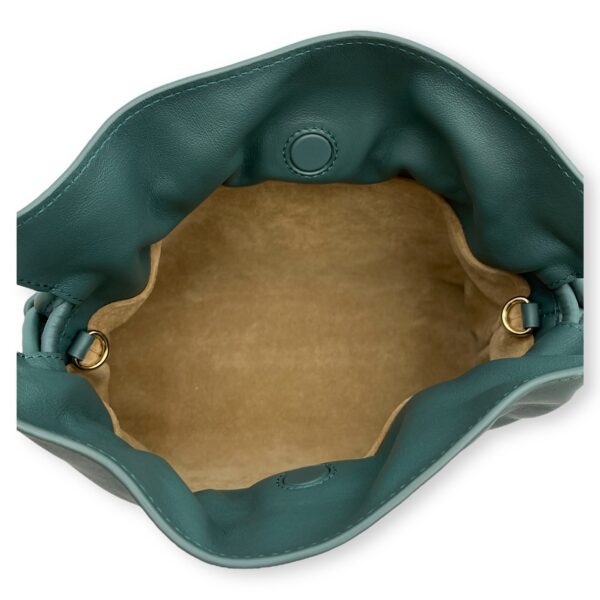 Flamenco Green Shoulder Bag in Nappa Leather, Gold hardware - Image 7