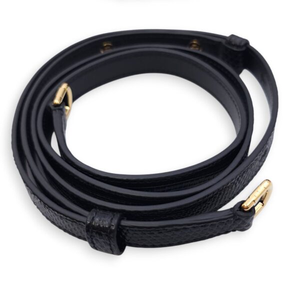 LP Extra Pocket 19 Black Shoulder Bag in Lizard, Gold hardware - Image 7