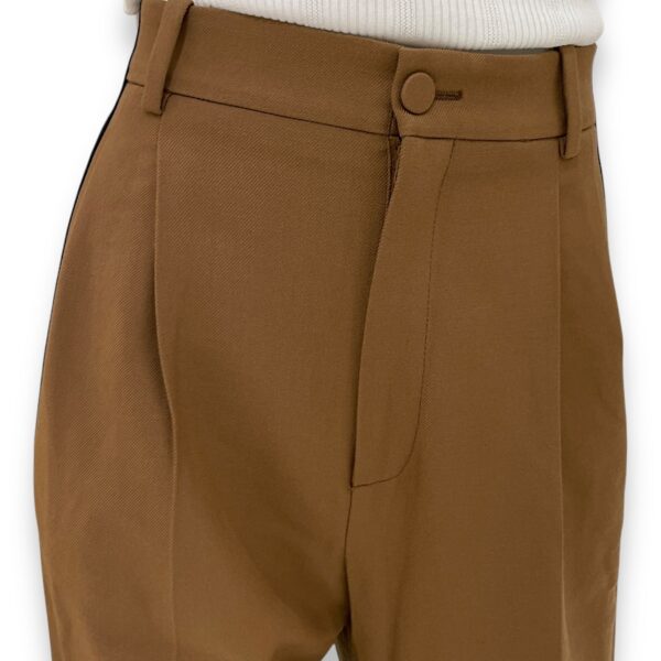 Brown Pants with Black Stripes on the side 36 Ready-To-Wear in Wool - Image 4