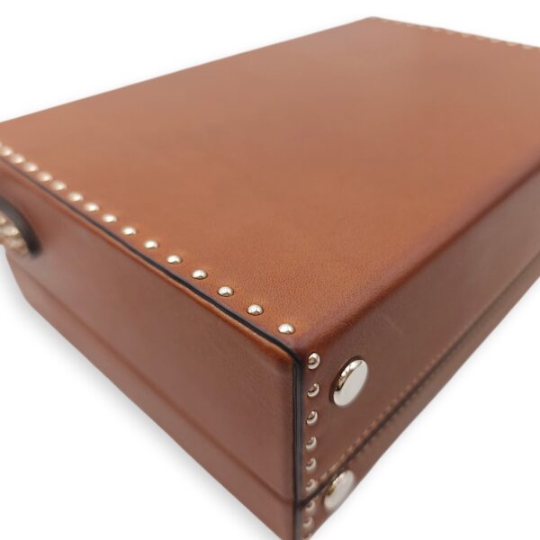 Suitcase Little Brown Shoulder Bag in Calfskin, Silver hardware - Image 3