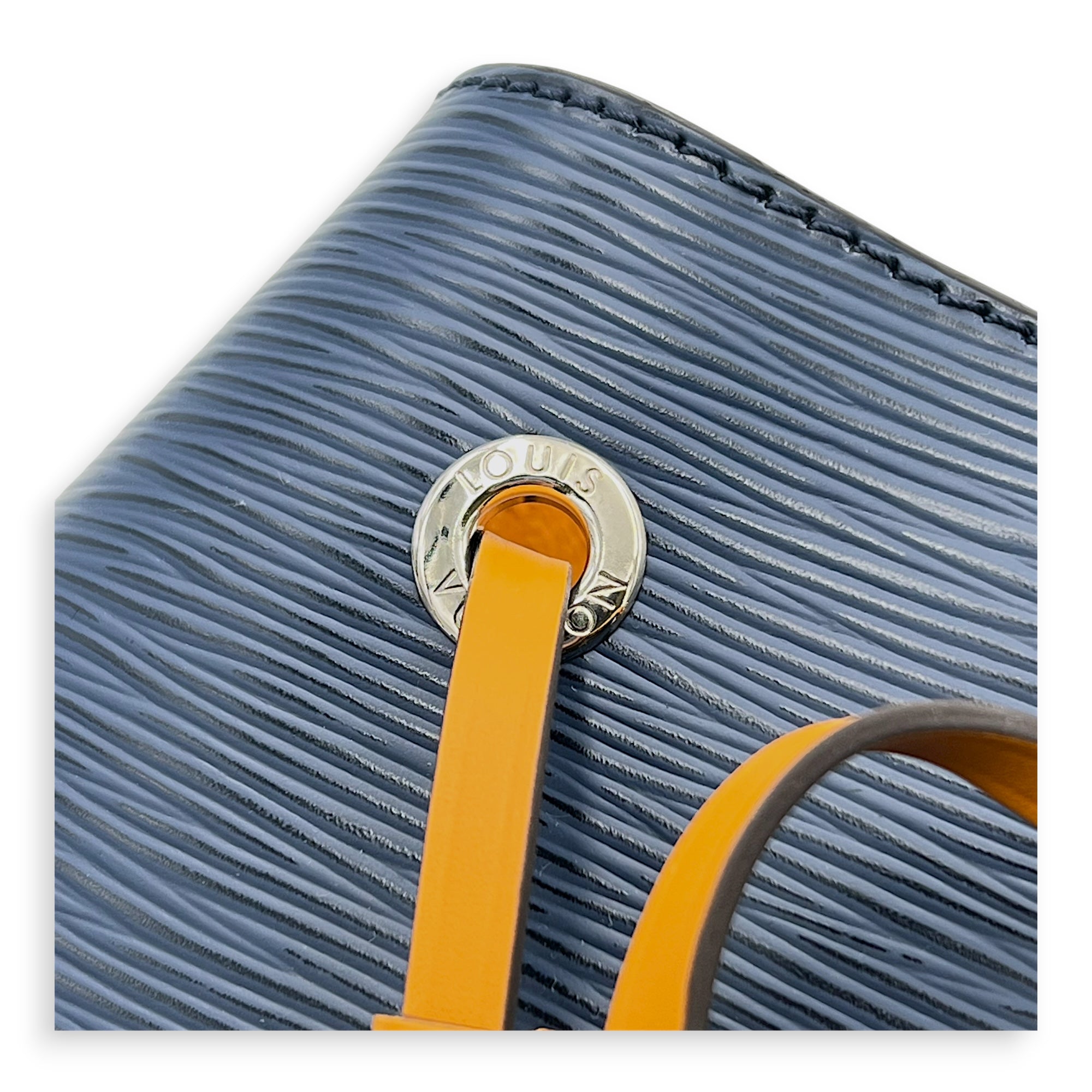 NeoNoe BB Blue Bucket Bag in Epi Leather, Silver hardware - Image 8
