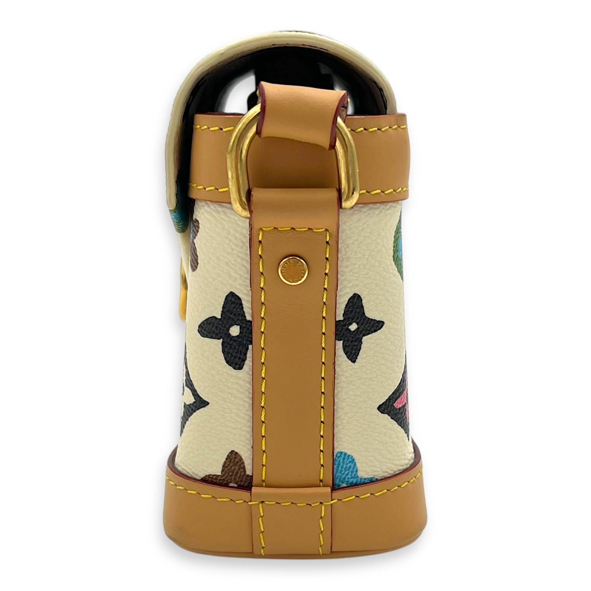 Craggy Wearable Wallet x Tyler The Creator Shoulder Bag White in Monogram Coated Canvas, Gold hardware - Image 5