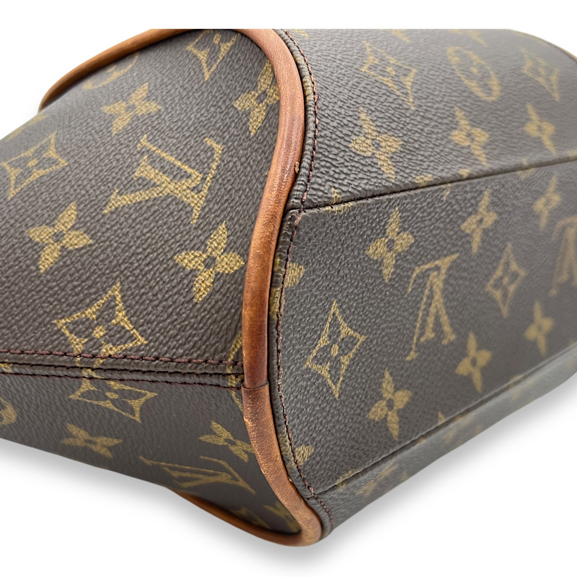 Ellipse Top Handle Bag Brown in Monogram Coated Canvas, Gold hardware - Image 13