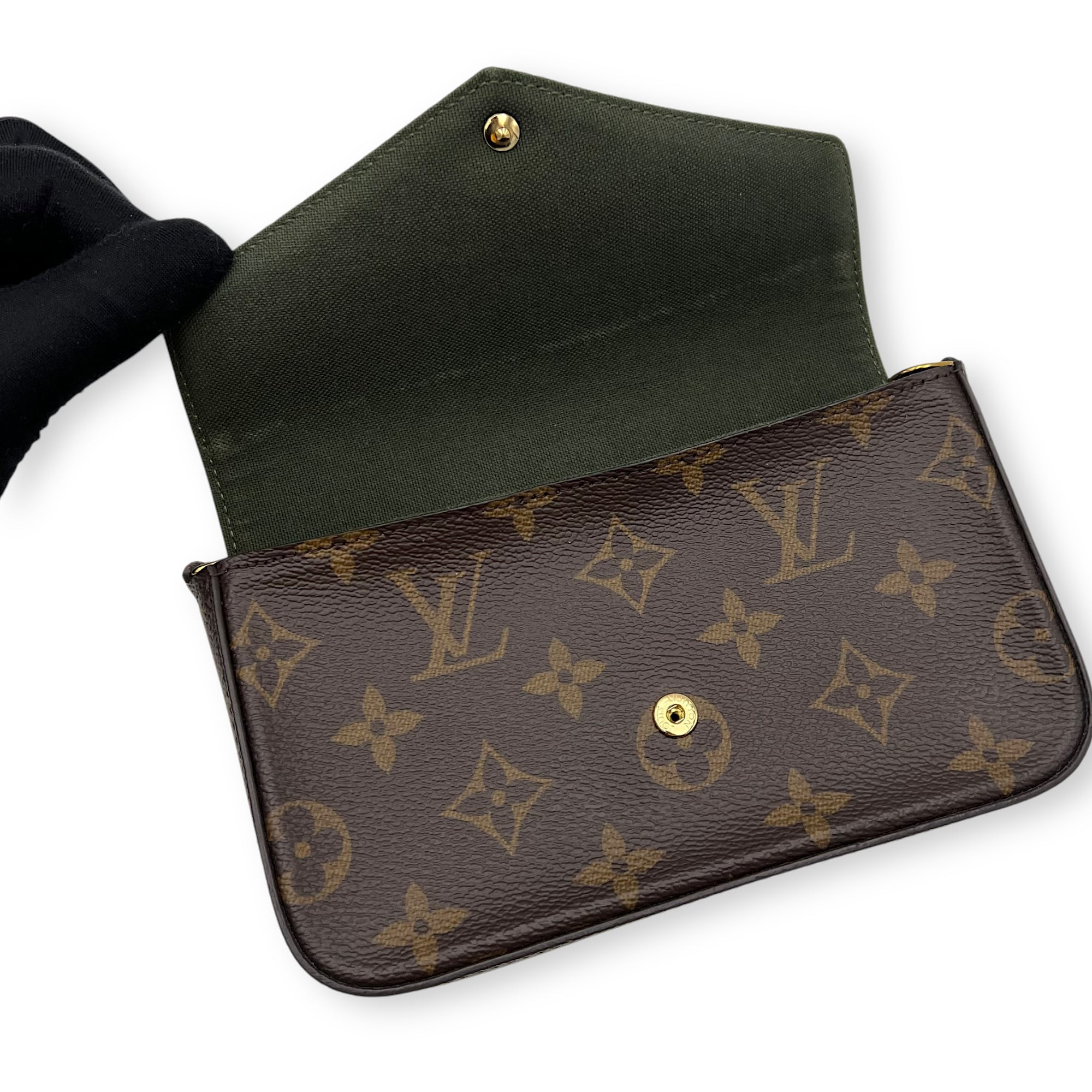 Felicie Strap and Go Brown Crossbody Bag in Monogram Coated Canvas, Gold hardware - Image 18