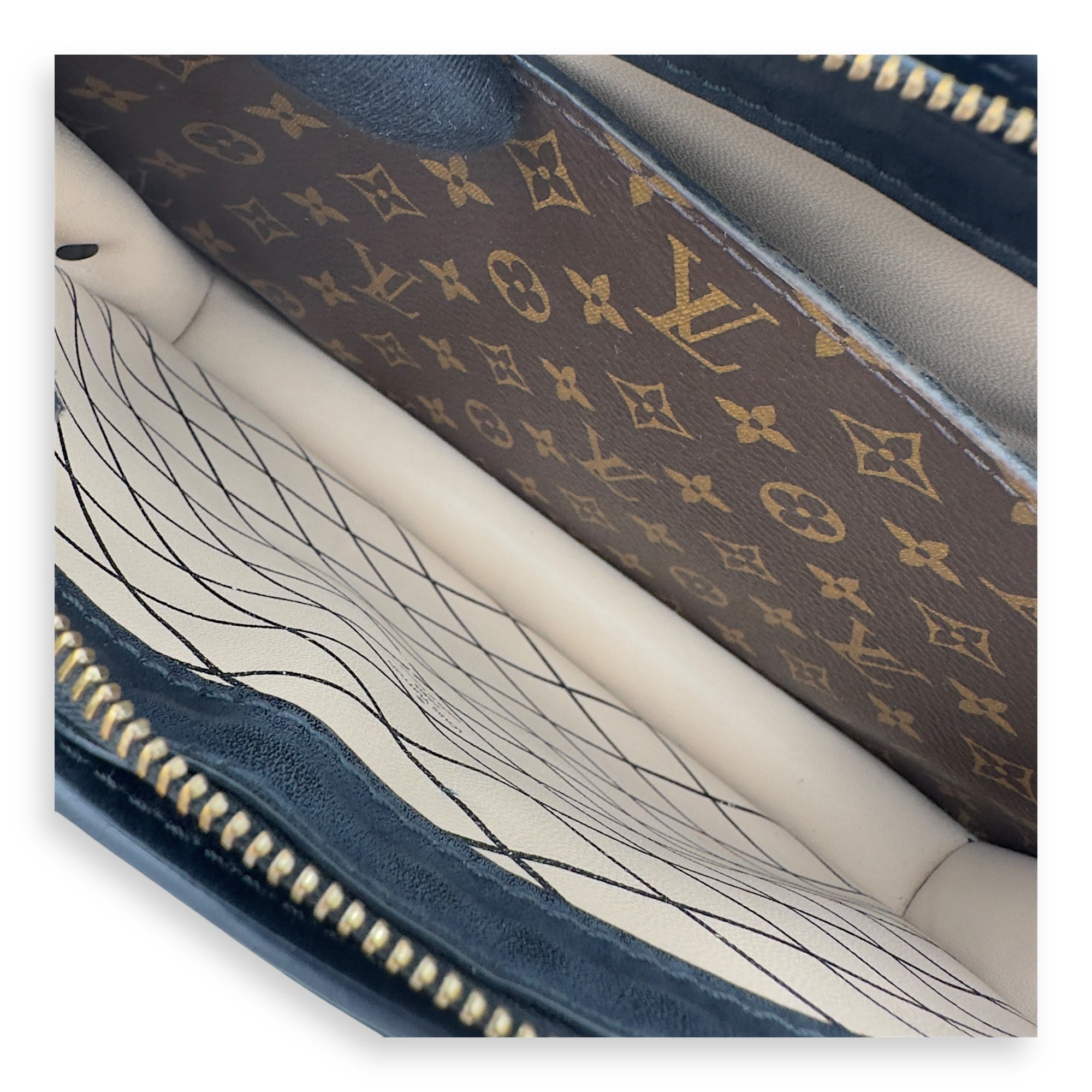 Trunk Clutch 2 Way Brown Crossbody Bag in Coated Canvas, Gold hardware - Image 8