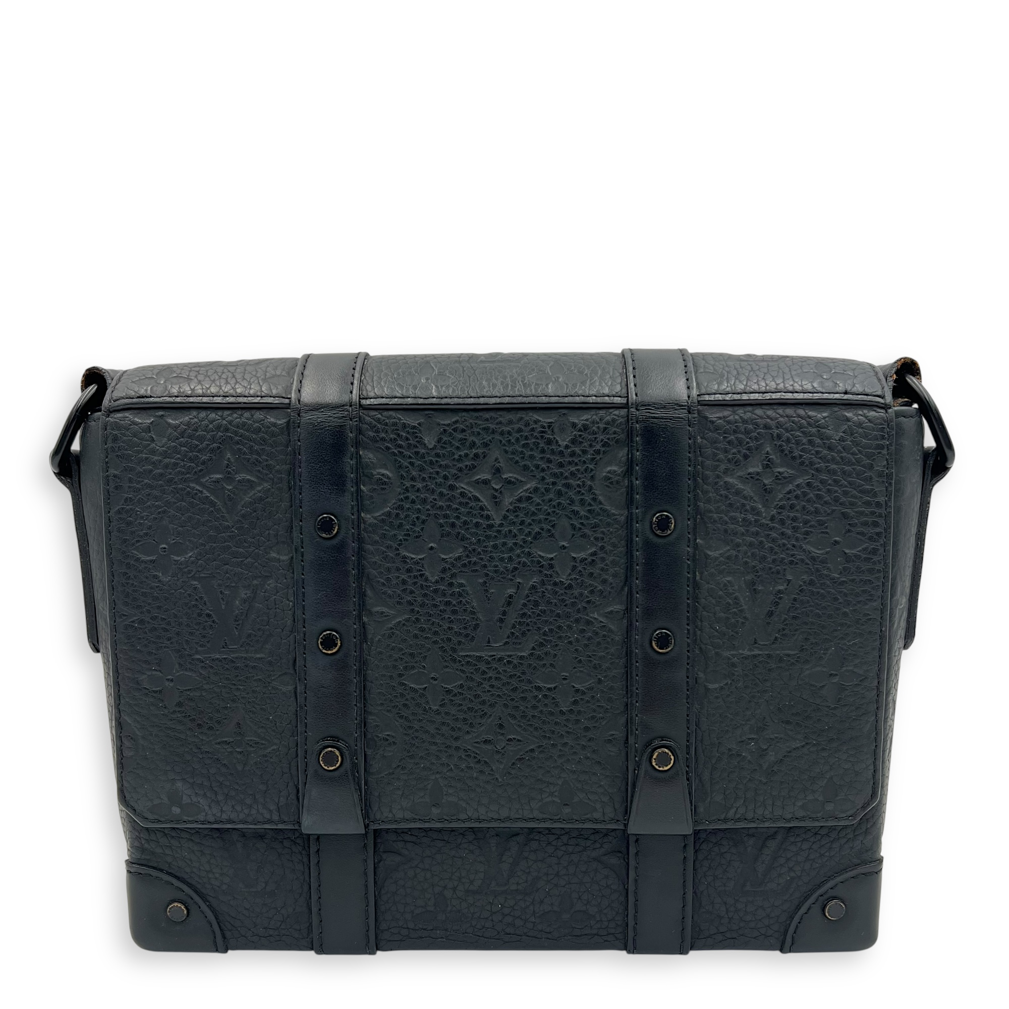 Trunk Crossbody Bag Black in Monogram Empreinte Leather, Lacquered Metal hardware