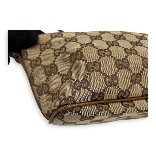 Boat Pochette Top Handle Bag Brown in Canvas, Gold hardware - Image 11