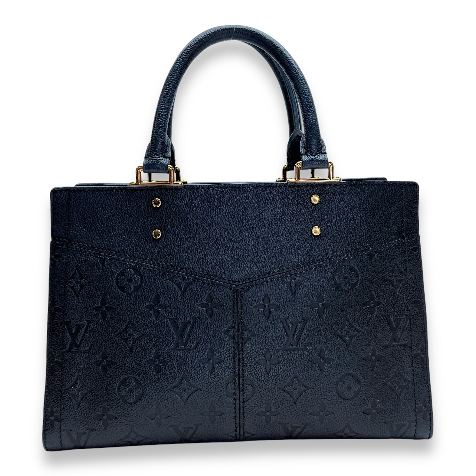 Sully PM Black Top Handle Bag in Monogram Empreinte Leather, Gold hardware - Image 3