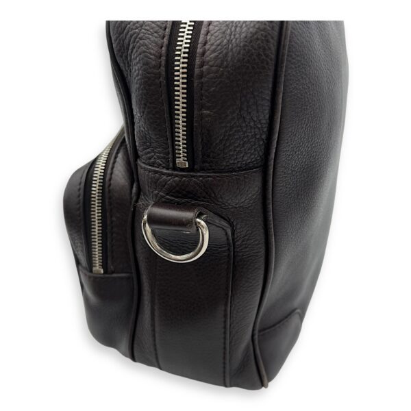 Classic Brown Messenger in Calfskin, Silver hardware - Image 17