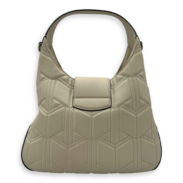 Dionysus Shoulder Bag White in Calfskin, Silver hardware - Image 3