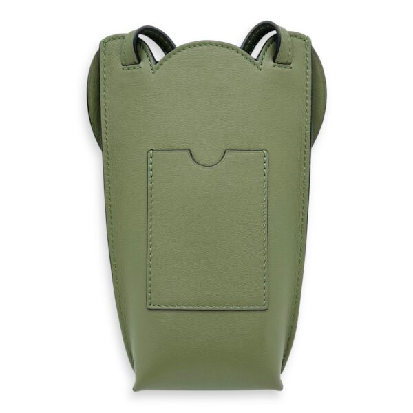 Elephant Pocket Crossbody Bag Green in Calfskin - Image 3