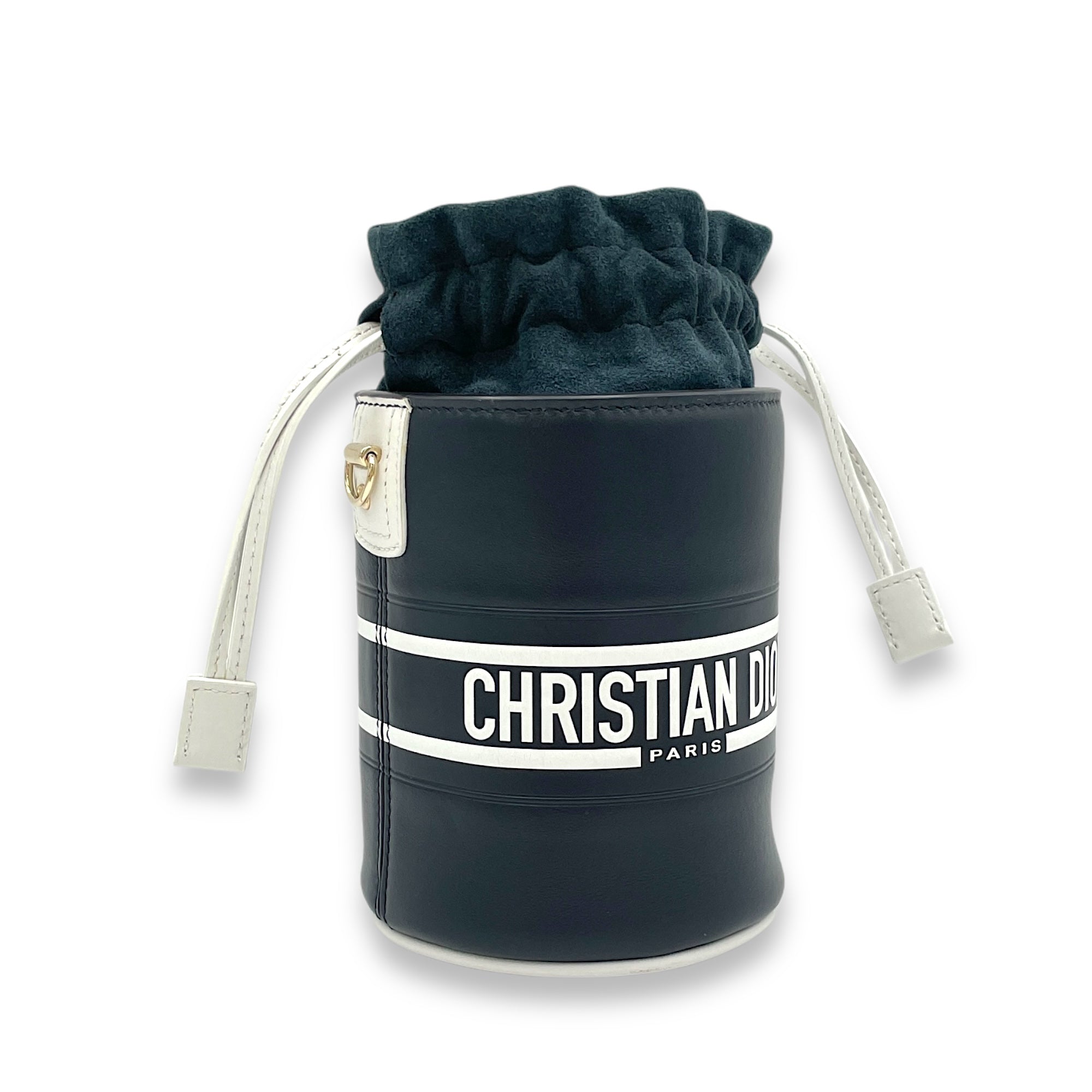 Vibe Micro Brown Bucket Bag in Calfskin, Gold hardware - Image 4