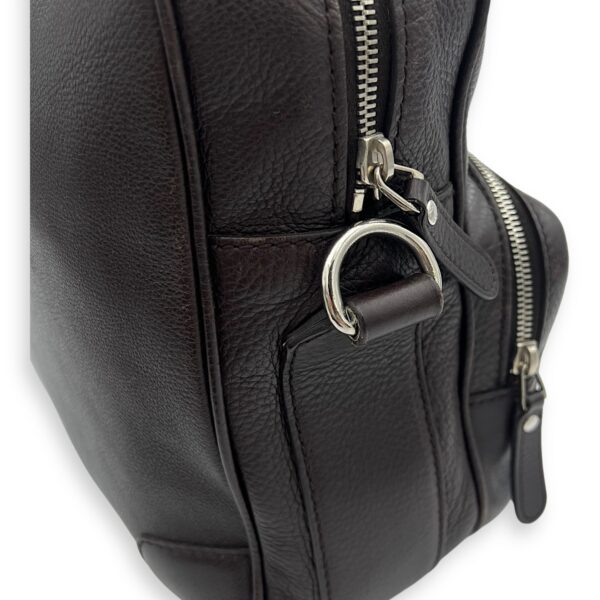Classic Brown Messenger in Calfskin, Silver hardware - Image 16