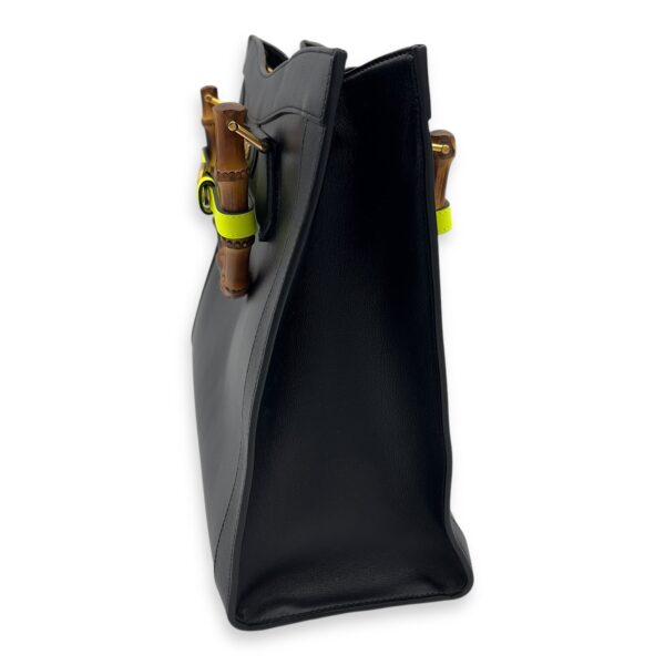 Diana Top Handle Bag Black in Calfskin, Gold hardware - Image 4