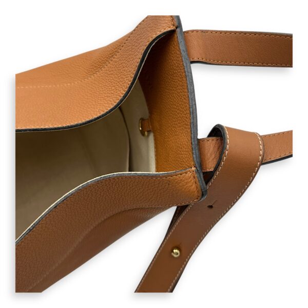 Hammock Medium Brown Shoulder Bag in Calfskin, Gold hardware - Image 16