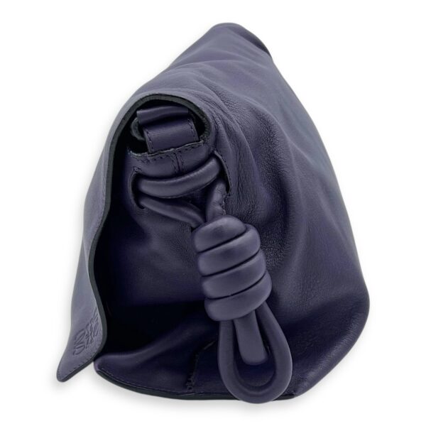 Flamenco Shoulder Bag Purple in Lambskin, Silver hardware - Image 4