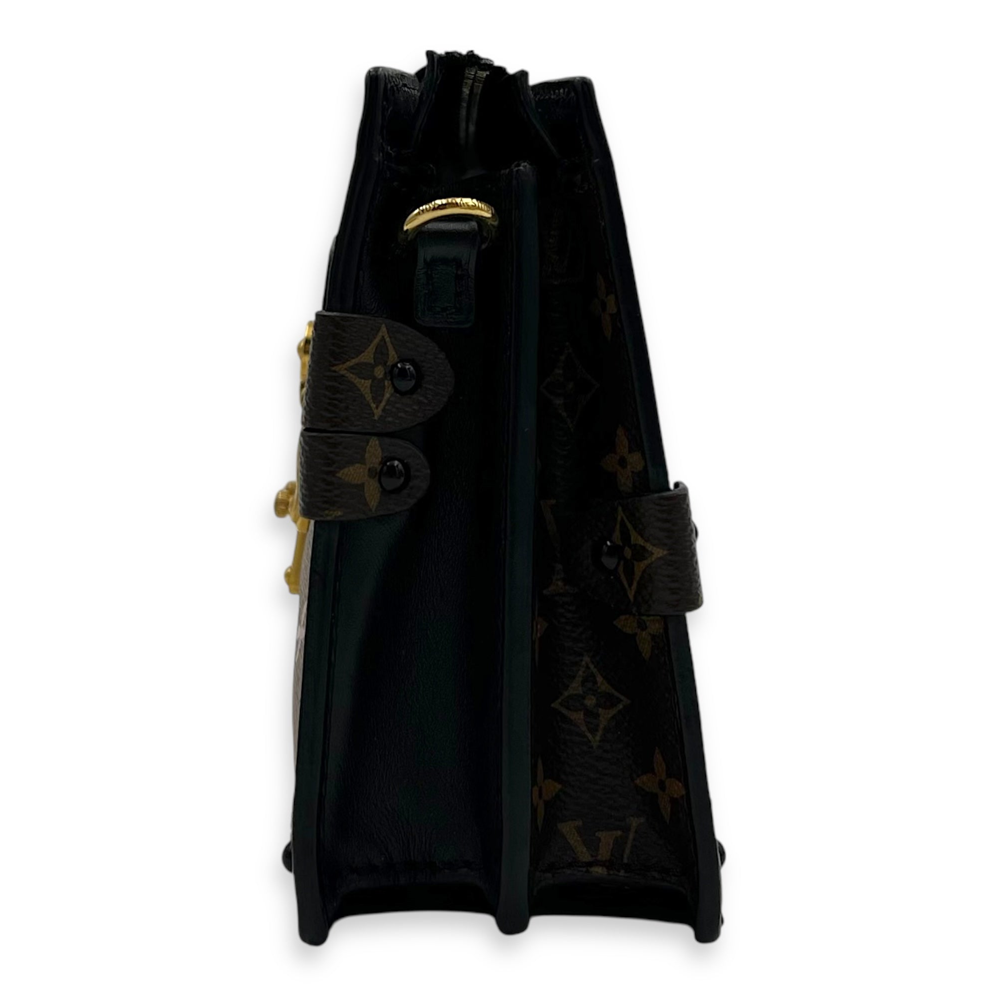 Trunk Trunk Clutch 2 Way Brown in Monogram Coated Canvas, Gold hardware - Image 4