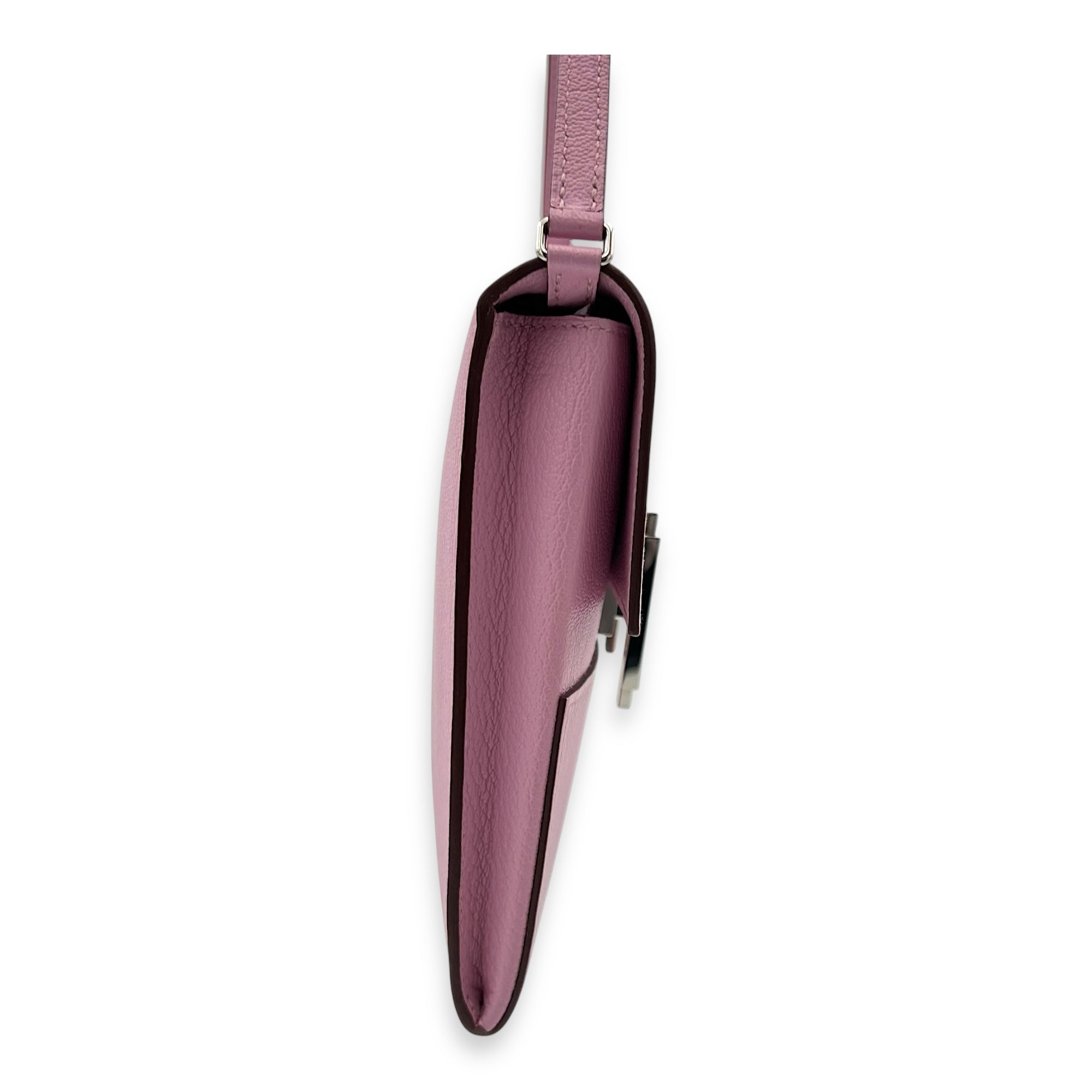 Cinhetic To Go Mauve Sylvestre Shoulder Bag in Epsom, Palladium hardware - Image 4