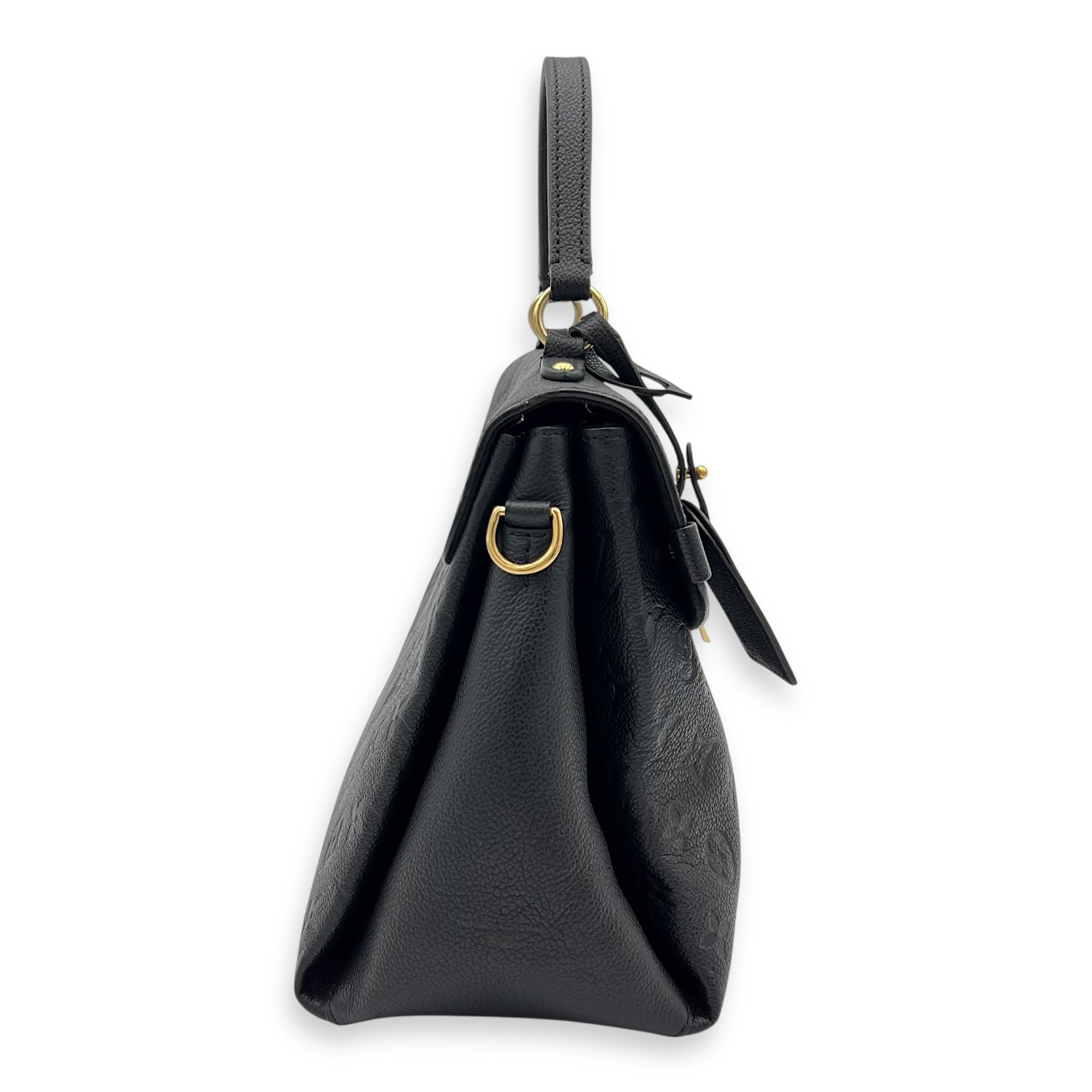 Georges Top Handle Bag Black in Empreinte Leather, Gold hardware - Image 4