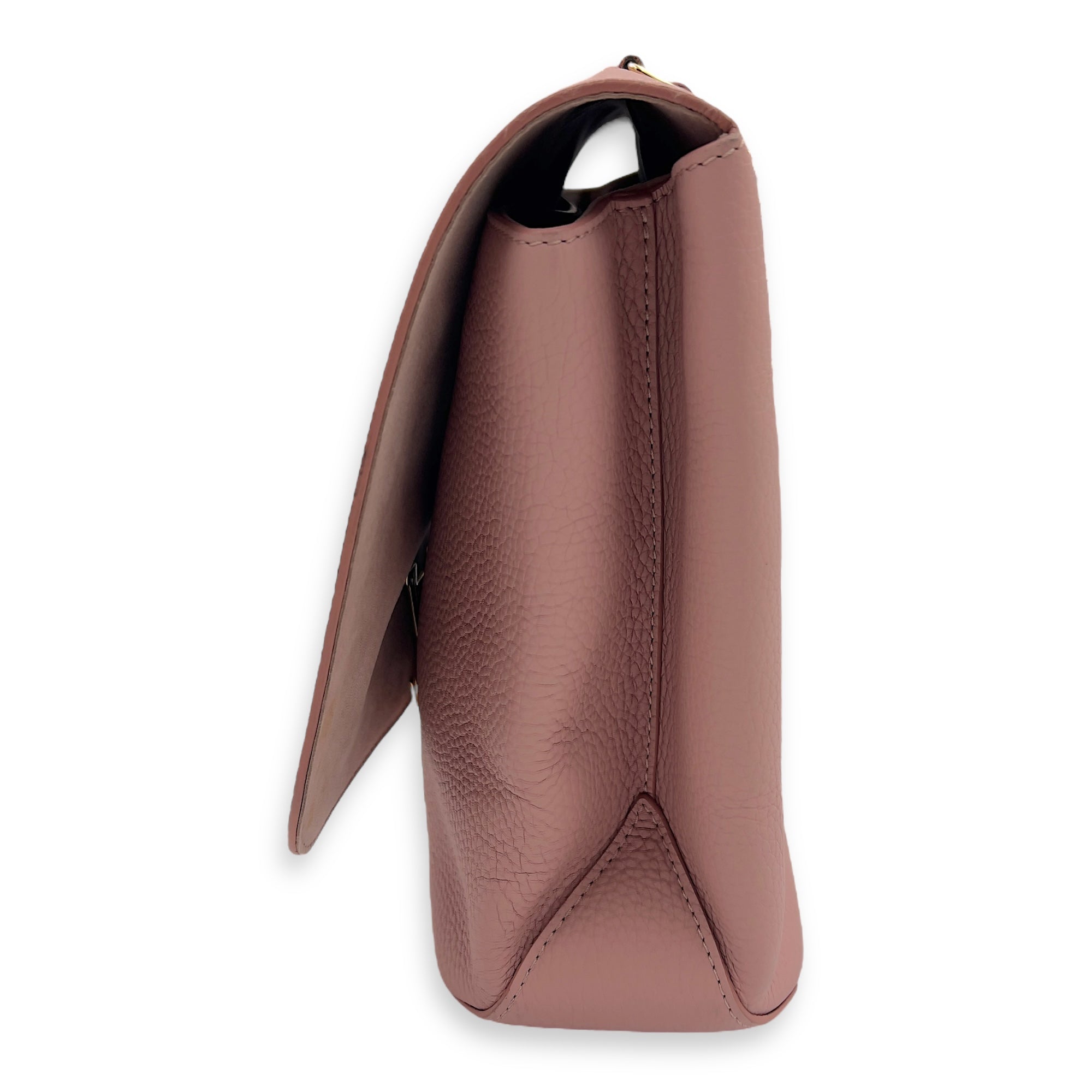 Volta Top Handle Bag Pink in Calfskin, Gold hardware - Image 5