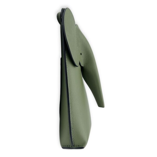 Elephant Pocket Crossbody Bag Green in Calfskin - Image 5