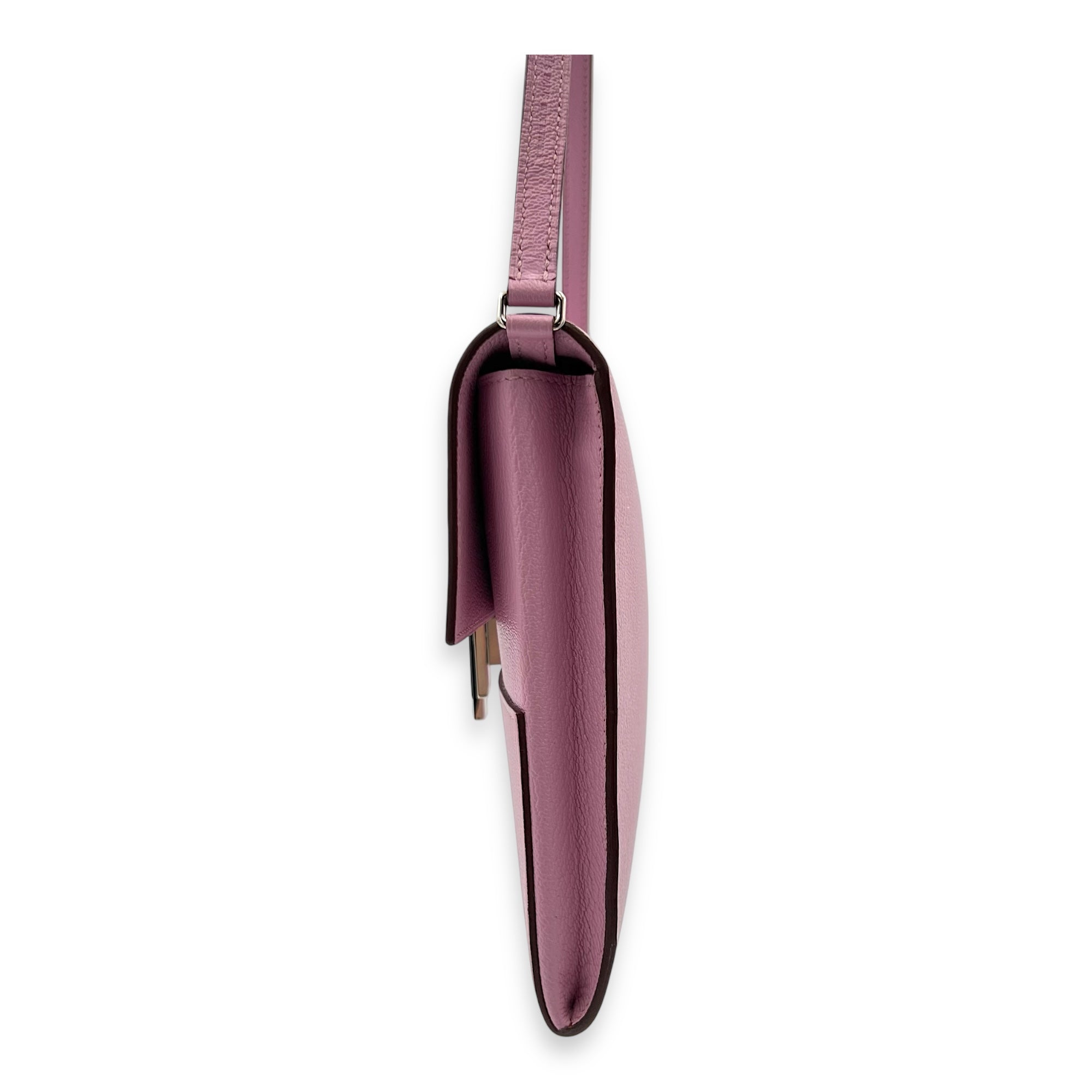 Cinhetic To Go Mauve Sylvestre Shoulder Bag in Epsom, Palladium hardware - Image 5