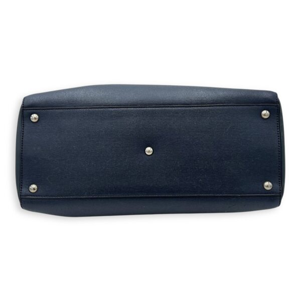 2Jours Blue Top Handle Bag in Calfskin, Silver hardware - Image 6