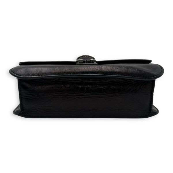 Glamlock Black Shoulder Bag in Calfskin, So Black hardware - Image 6