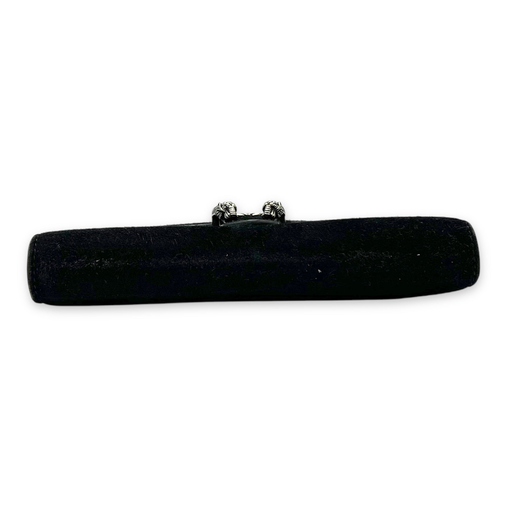Dionysus Black Wallet On Chain in Suede Leather, Ruthenium hardware - Image 6