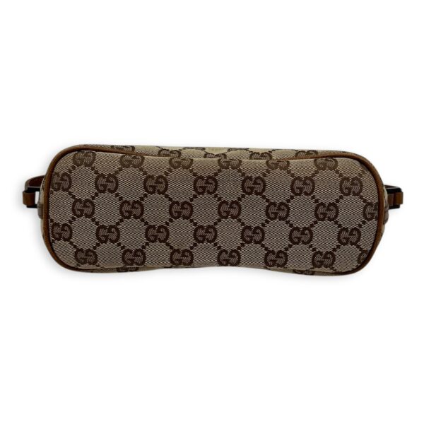 Boat Pochette Top Handle Bag Brown in Canvas, Gold hardware - Image 6