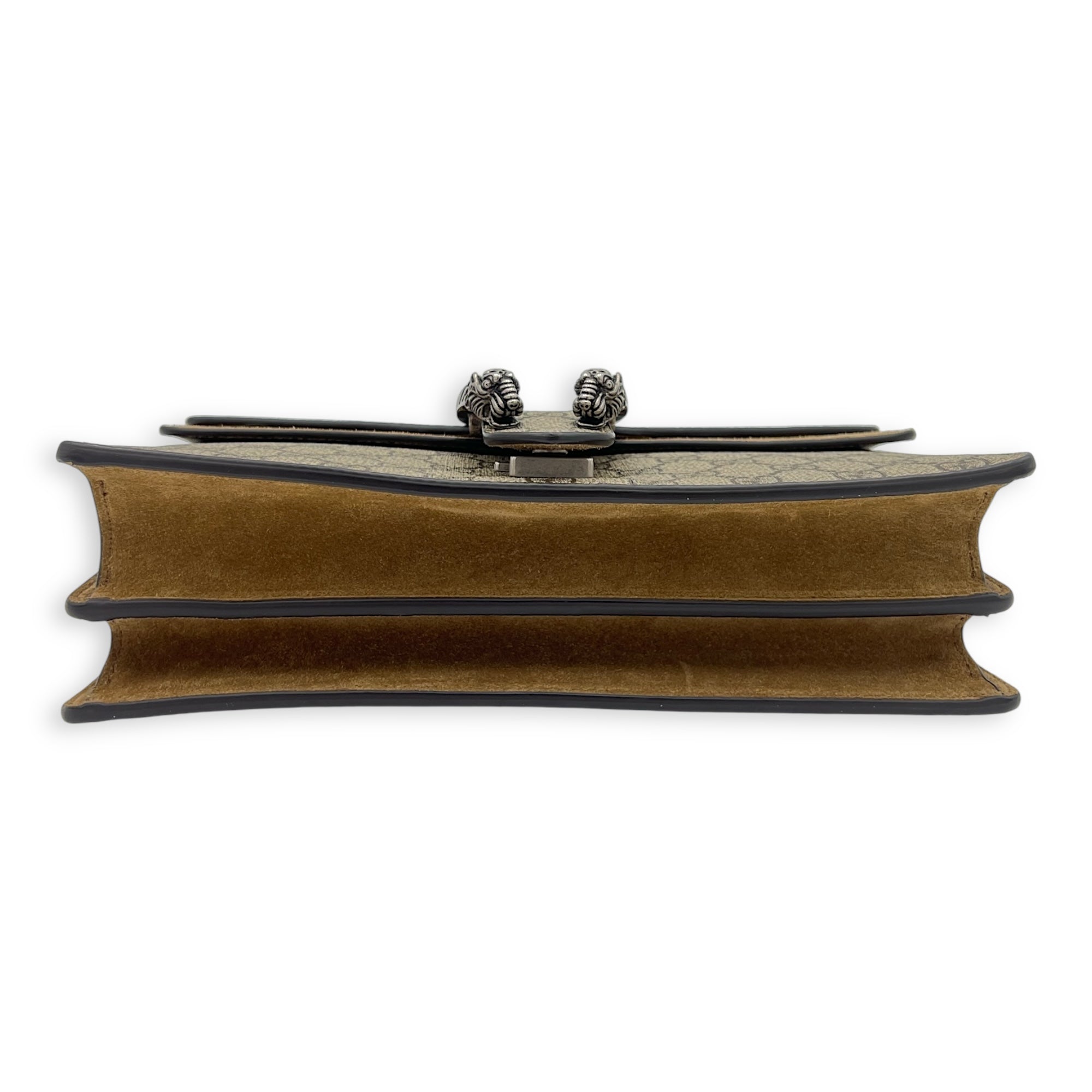 Dionysus Small Brown Shoulder Bag in Coated Canvas, Ruthenium hardware - Image 6