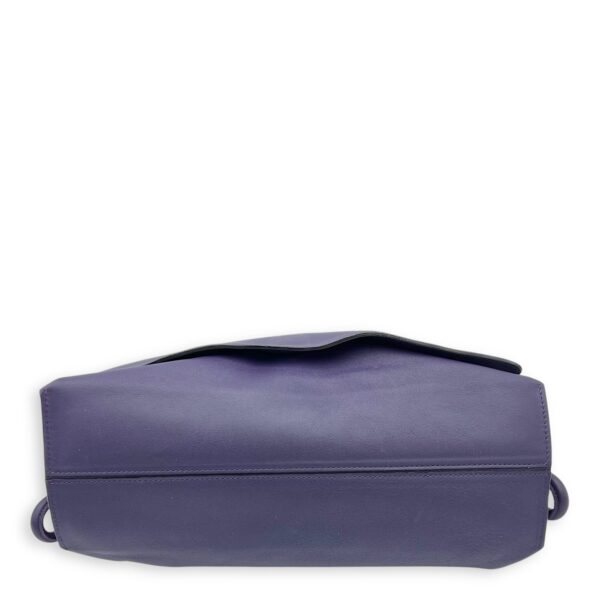 Flamenco Shoulder Bag Purple in Lambskin, Silver hardware - Image 6