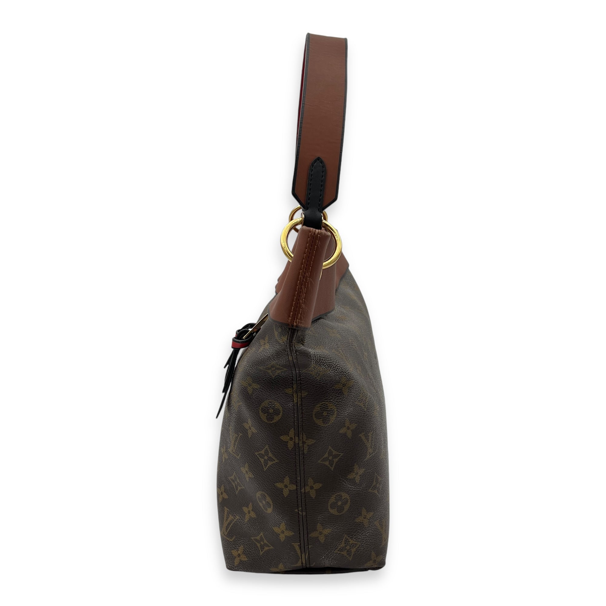 Tuileries Besace Brown Top Handle Bag in Monogram Coated Canvas, Gold hardware - Image 4
