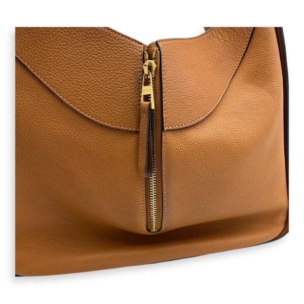 Hammock Medium Brown Shoulder Bag in Calfskin, Gold hardware - Image 13