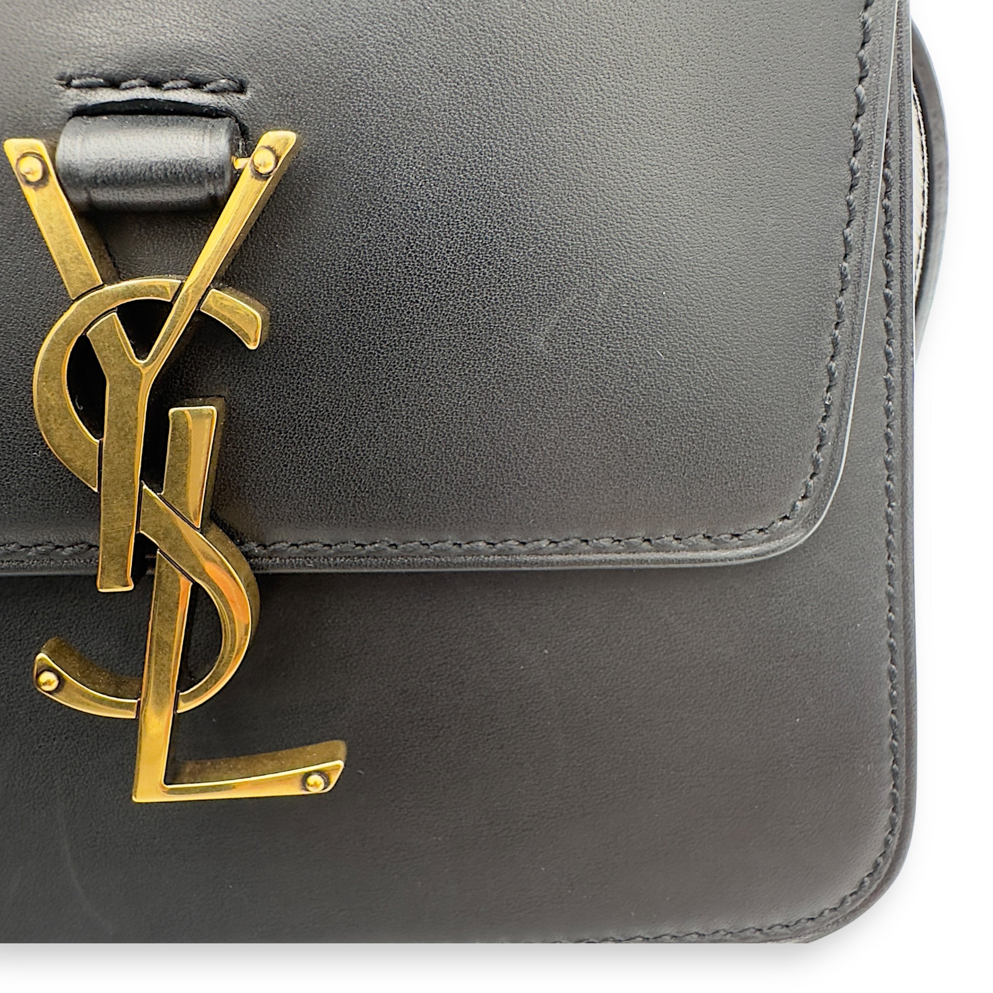 Kaia Crossbody Bag Black in Calfskin, Gold hardware - Image 8