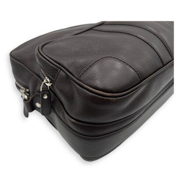 Classic Brown Messenger in Calfskin, Silver hardware - Image 12