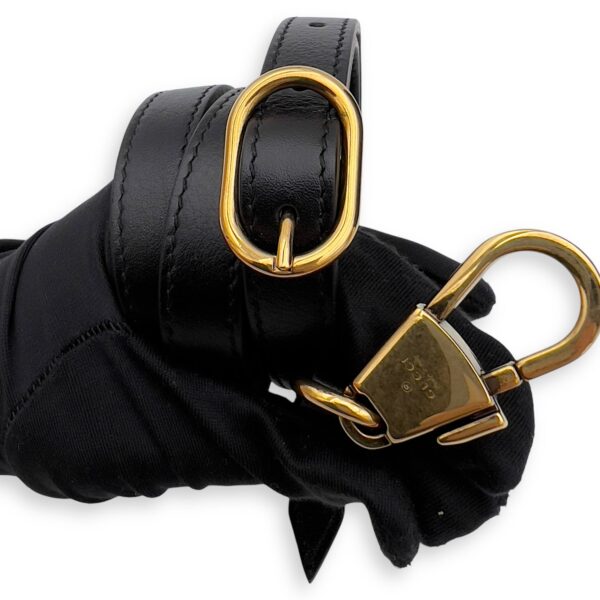 Diana Top Handle Bag Black in Calfskin, Gold hardware - Image 6
