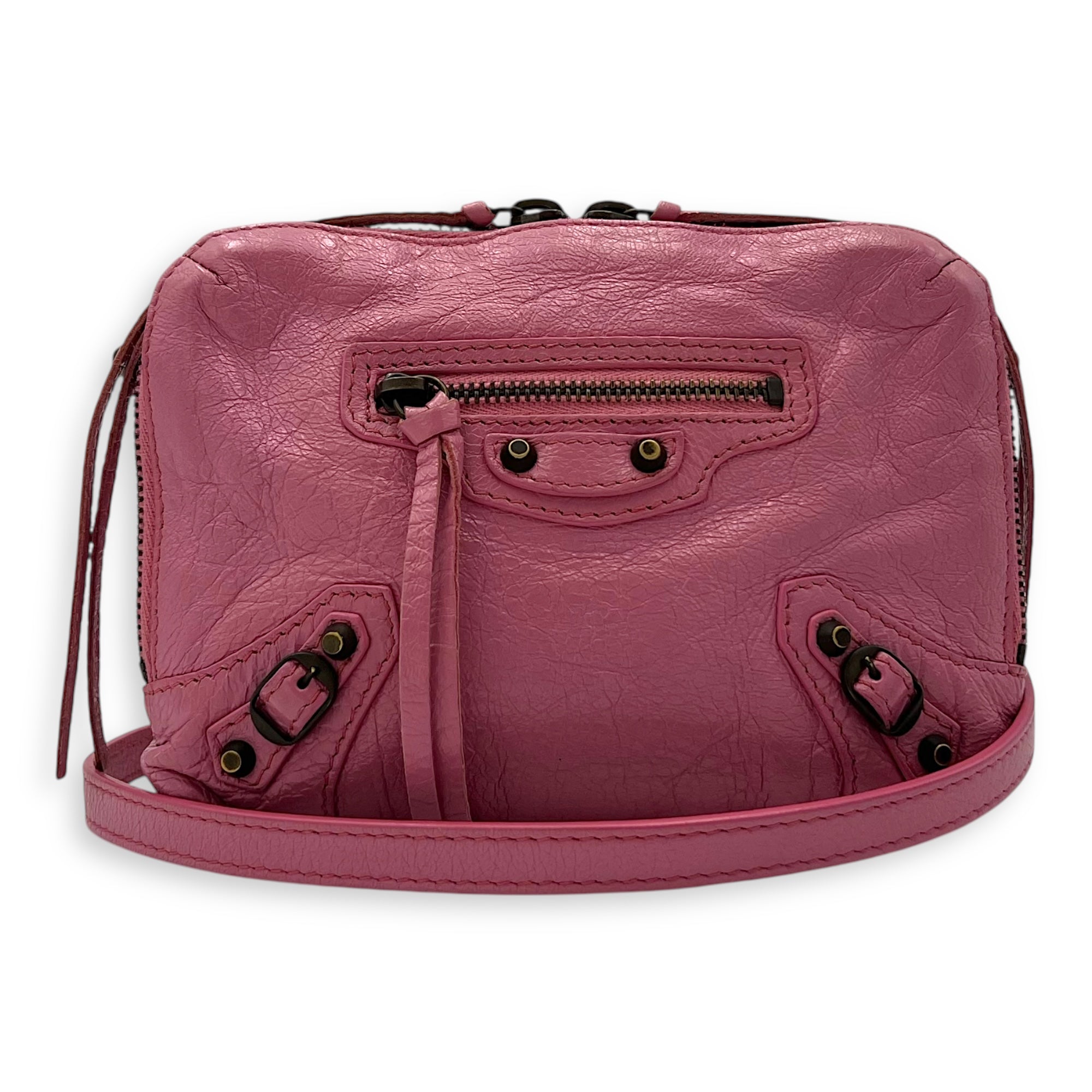 Reporter Sneakers Pink in Lambskin, Gunmetal hardware - Image 8