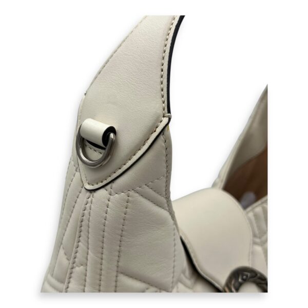 Dionysus Shoulder Bag White in Calfskin, Silver hardware - Image 8
