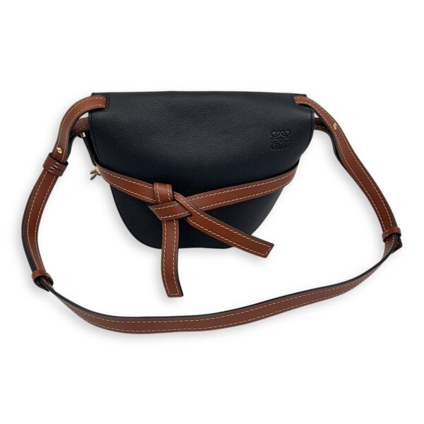 Gate Crossbody Bag Black in Calfskin, Gold hardware - Image 6