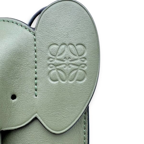 Elephant Pocket Crossbody Bag Green in Calfskin - Image 8