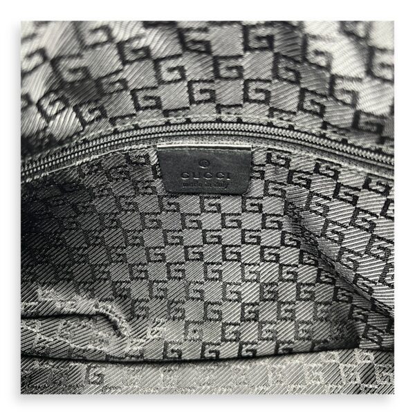 Boston Top Handle Bag Black in Suede Leather, Gold hardware - Image 11