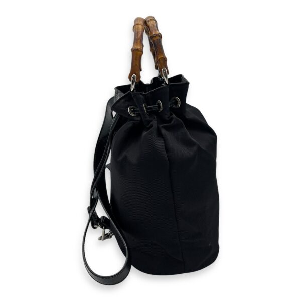 Bamboo Top Handle Bag Black in Calfskin, Gold hardware - Image 5