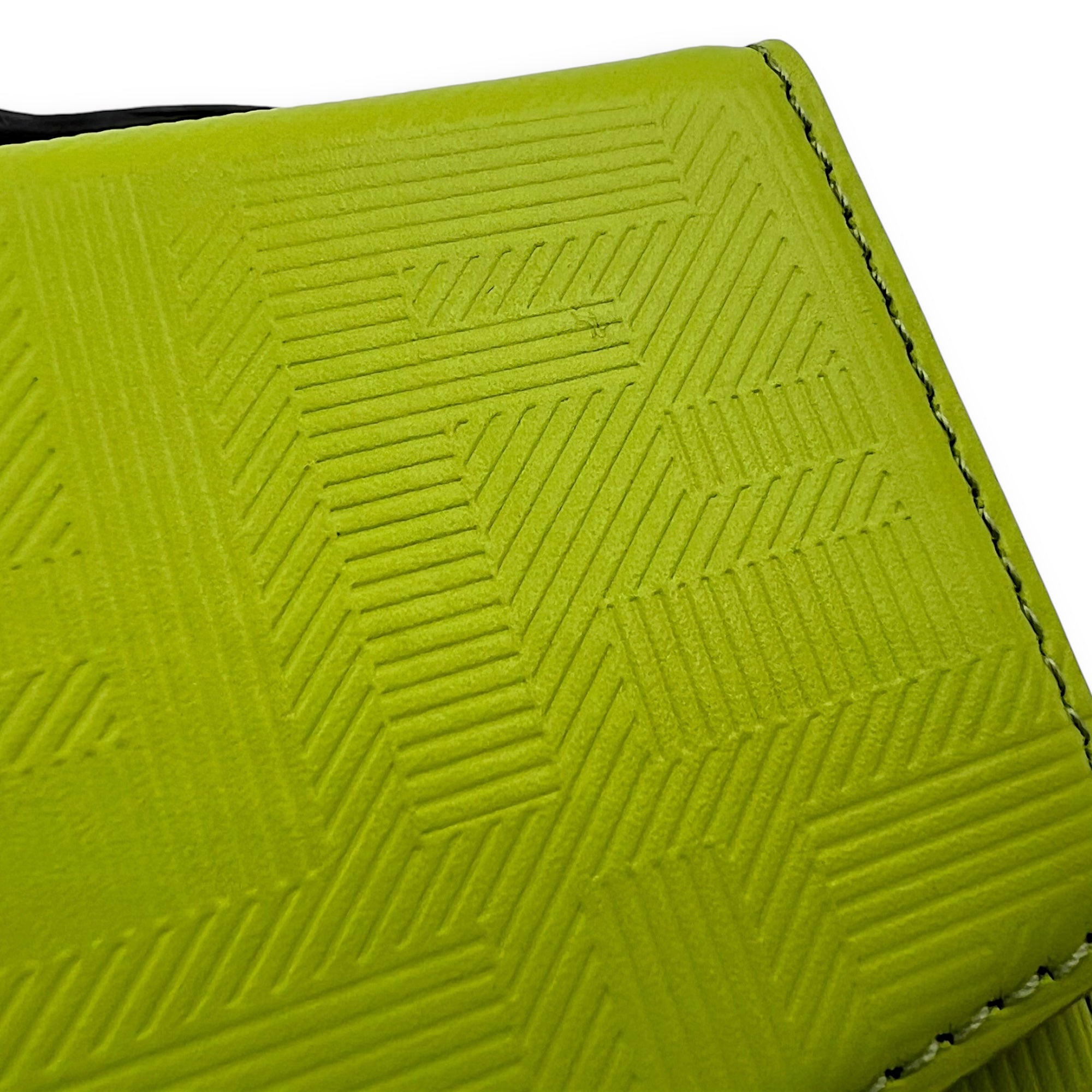 Baguette Green Crossbody Bag in Calfskin, Silver hardware - Image 8