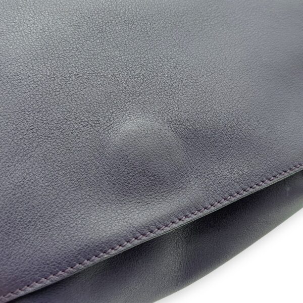 Flamenco Shoulder Bag Purple in Lambskin, Silver hardware - Image 9