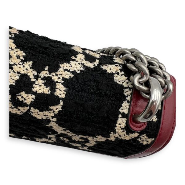 Dionysus Small Black Shoulder Bag in Tweed, Silver hardware - Image 8