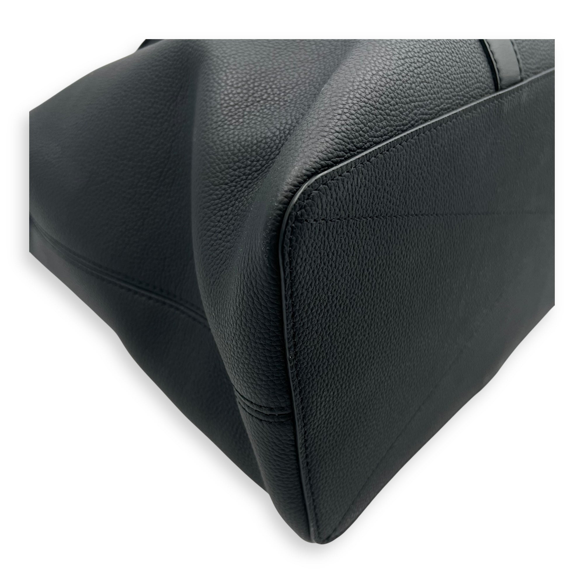 Lock It Black Top Handle Bag in Taurillon Leather, Lacquered Metal hardware - Image 9