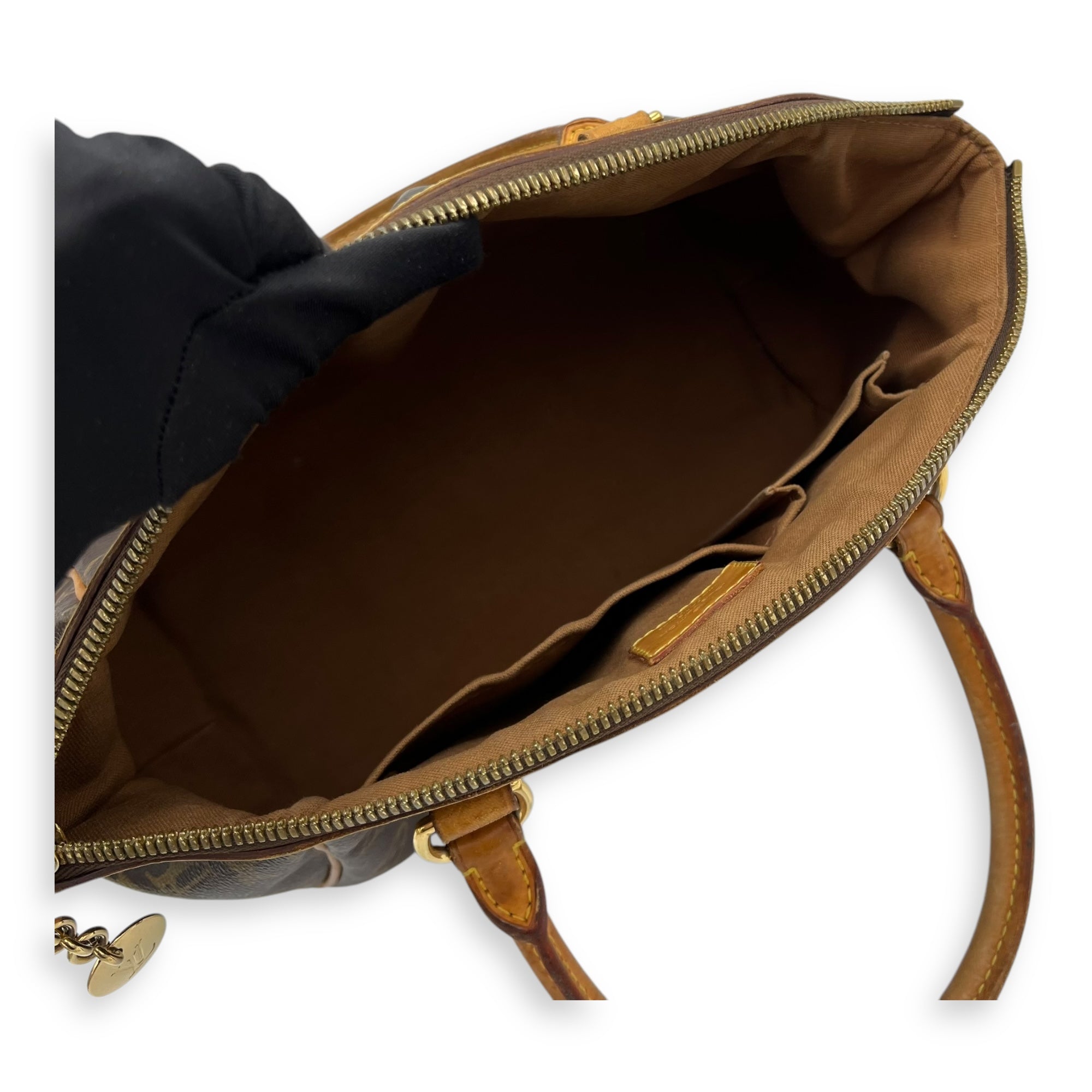 Tivoli Top Handle Bag Small Brown in Monogram Coated Canvas, Gold hardware - Image 10