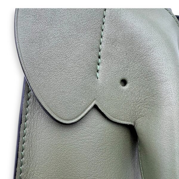 Elephant Pocket Crossbody Bag Green in Calfskin - Image 10