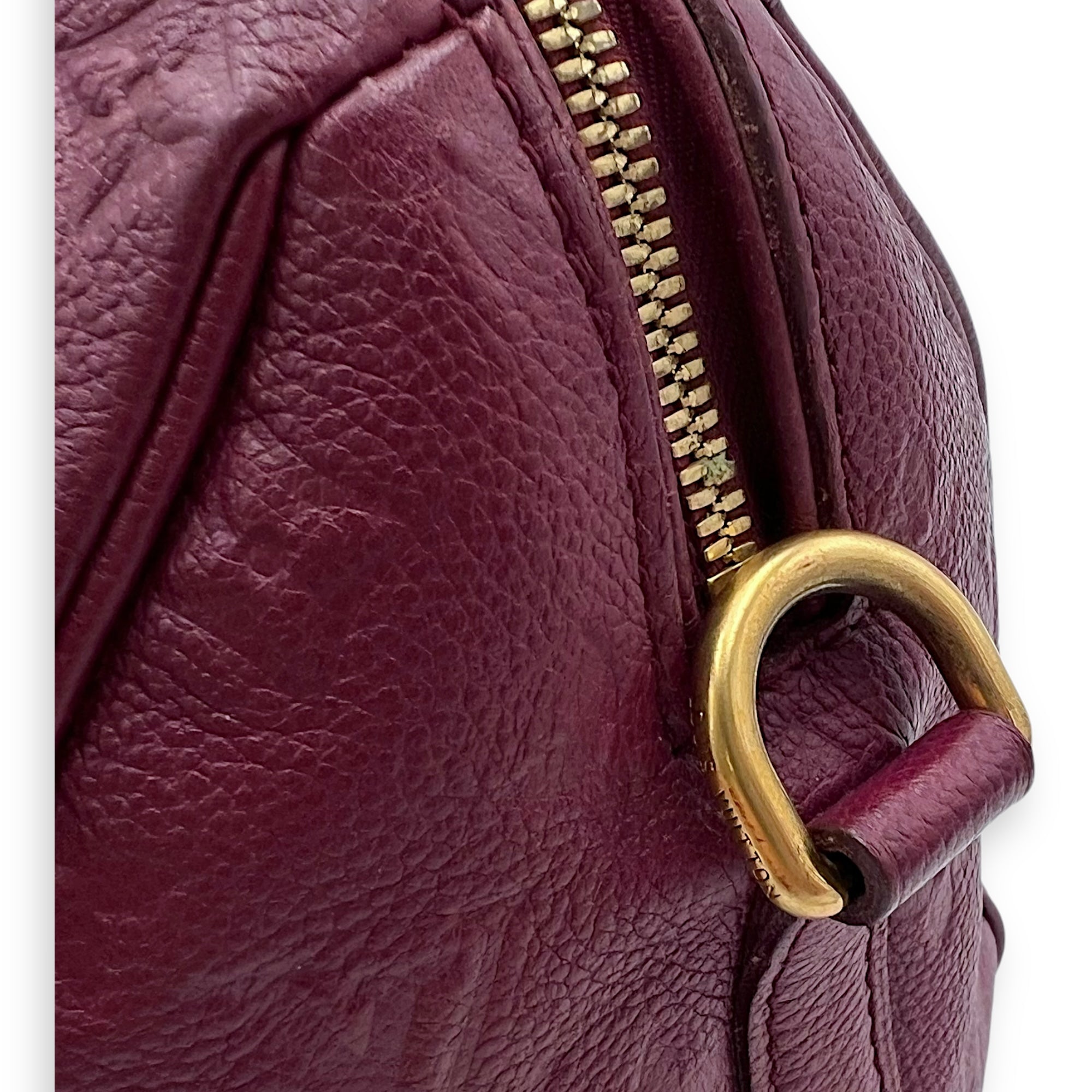 Speedy 25 Purple Top Handle Bag in Empreinte Leather, Gold hardware - Image 11
